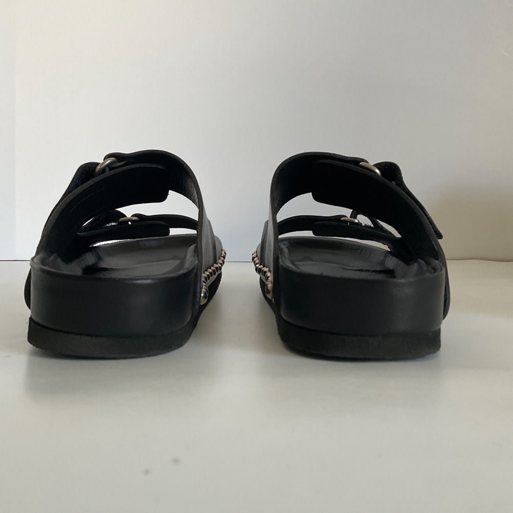 IRO Paris Kondo Mules Studded Leather Slip on Double Strap Sandals New $465 - Picture 6 of 10